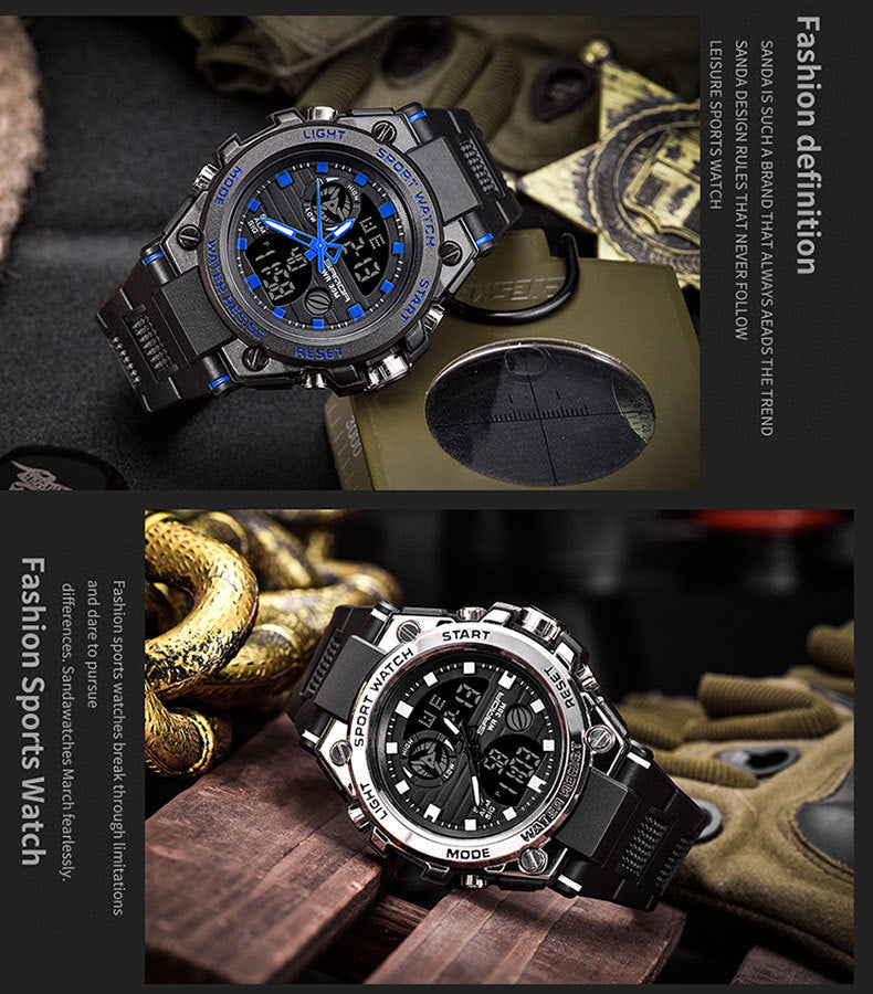 Sports Dual Display Movement Electronic Watch