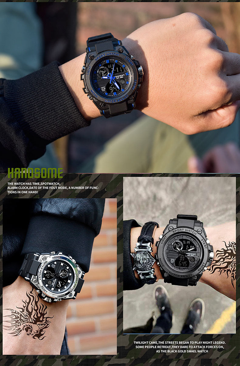 Sports Dual Display Movement Electronic Watch